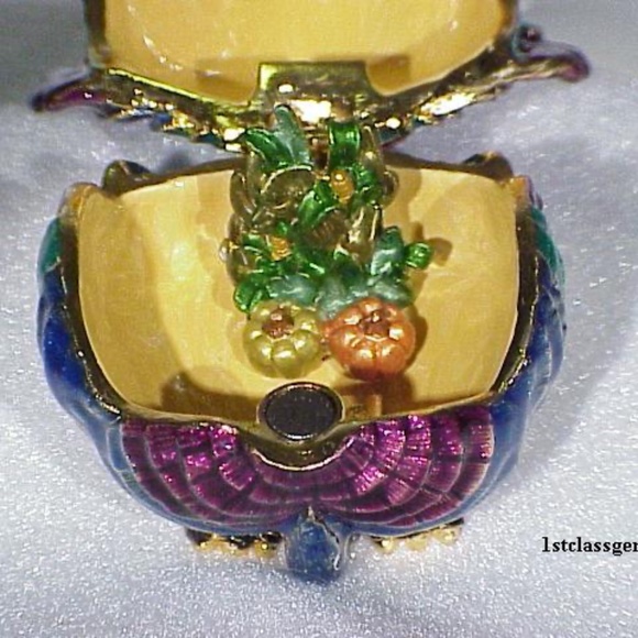 FINAL SALE PRICE NYCO International Cloisonne Turkey Box in Purple - Picture 4 of 4